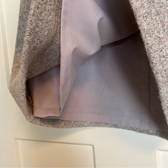 Ann Taylor Blush & Gray Metallic Wool Blend Pencil Skirt 4P - Picture 5 of 6